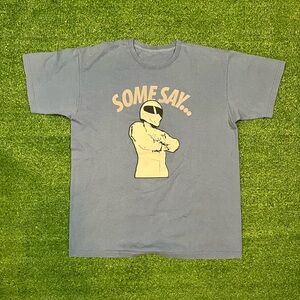 Vintage Y2K BBC Top Gear The Stig Driver CIA Experiment Gone Wrong Promo Tee Lg